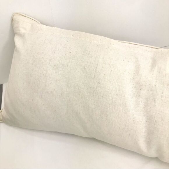 Bella Lux Gold Bead Lace Bunny Appliqué Happy Easter Decorative Accent Pillow - Picture 9 of 11